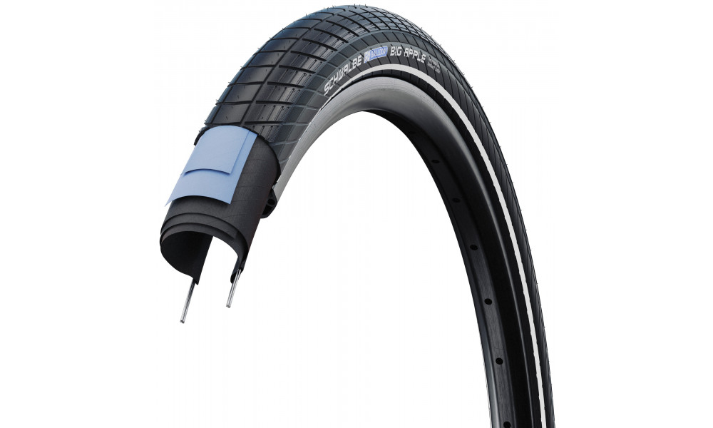 Rengas 28" Schwalbe Big Apple HS 430 Perf Wired 55-622 / 29x2.15 Black-Reflex - 2