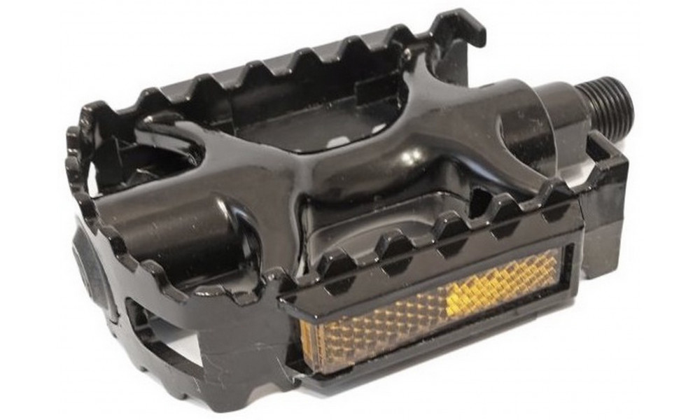 Polkimet Azimut MTB black Alu 9/16" w/bearings and reflectors (1003) - 1