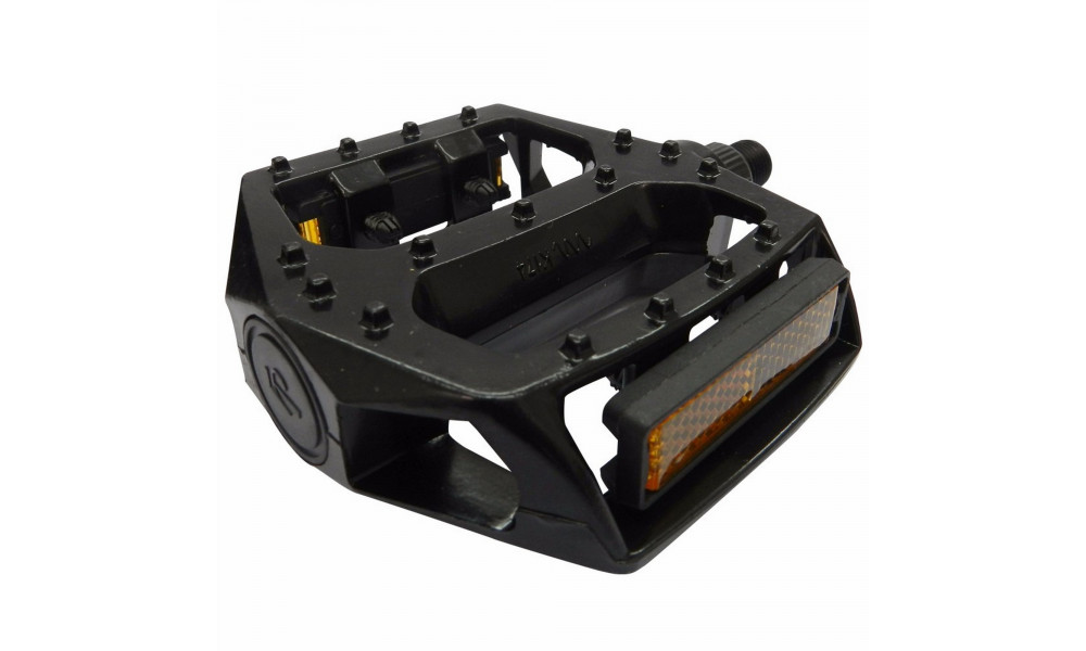 Polkimet Azimut BMX Platform Alu 9/16" w/bearings and reflectors black (1014) - 1