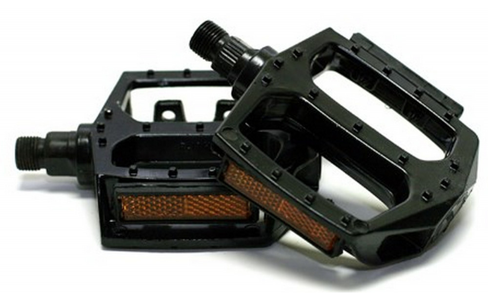 Polkimet Azimut BMX Platform Alu 9/16" w/bearings and reflectors black (1014) - 2