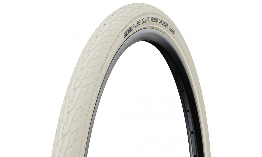 Rengas 28" Schwalbe Road Cruiser HS 484 Active Wired 42-622 / 28x1.60 Creme-Reflex 