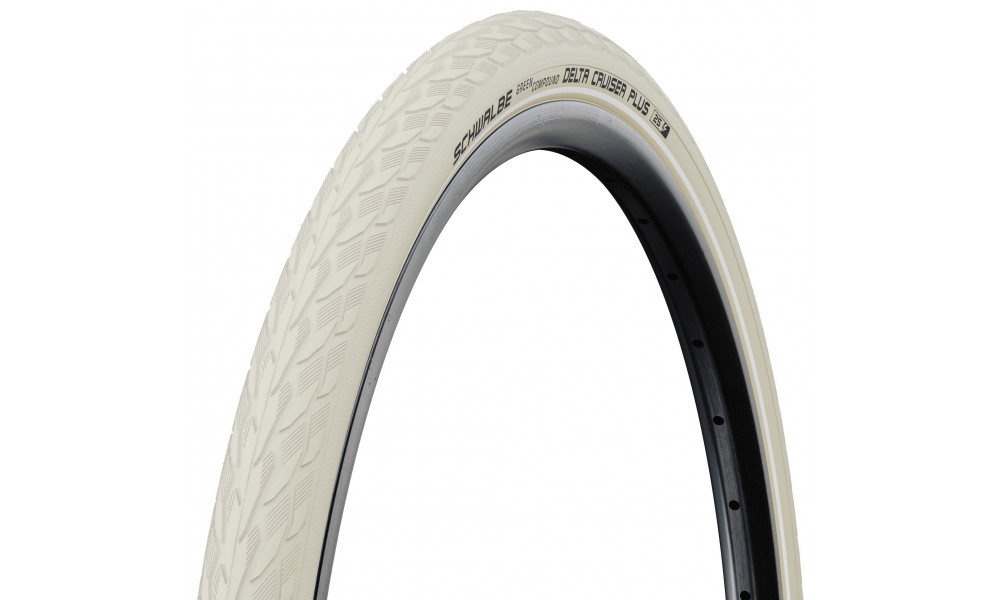 Rengas 28" Schwalbe Delta Cruiser Plus HS 431 Active Wired 37-622 / 28x1.40 Creme-Reflex - 1