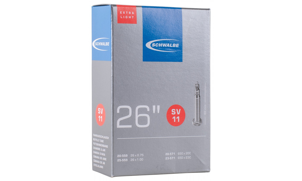 Sisäkumi 26" Schwalbe SV11 ExtraLight (20/28-559 - 20/23-571) - 1