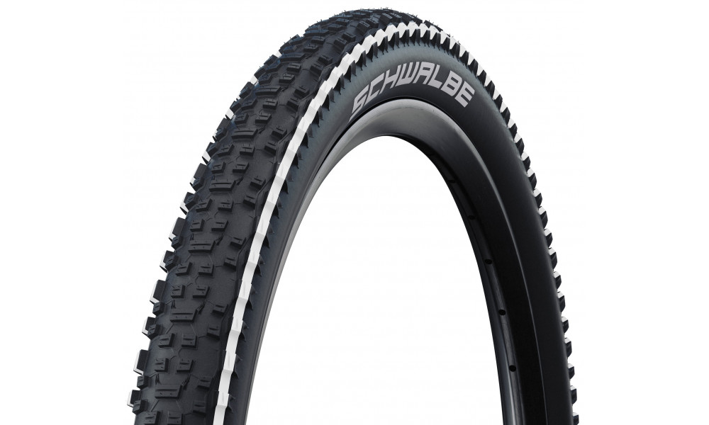 Rengas 27.5" Schwalbe Rapid Rob HS 425, Active Wired 57-584 / 27.5x2.25 White Stripes 