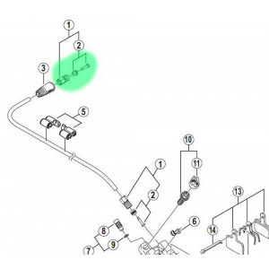 Jarrulevyn oliivimutteri ja inserttiruuvi Shimano SM-BH59 with bolt