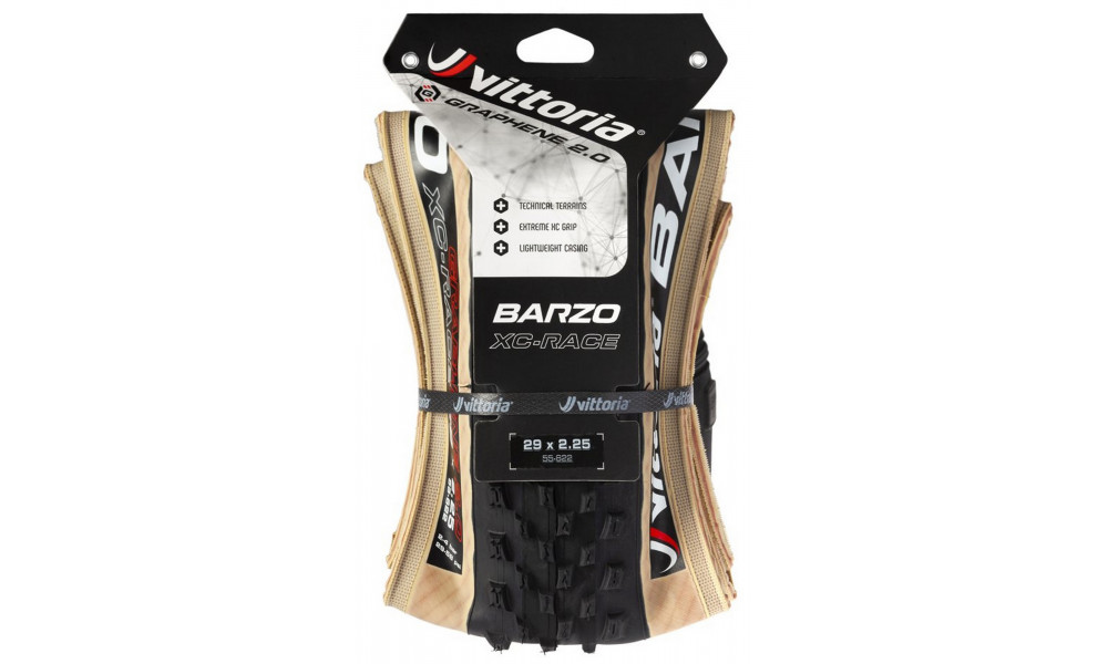 Rengas 29" Vittoria Barzo TLR Fold 29x2.25 / 55-622 tan - 12