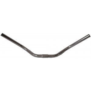 Ohjaustanko Azimut City steel 600x25.4mm rise-100mm silver