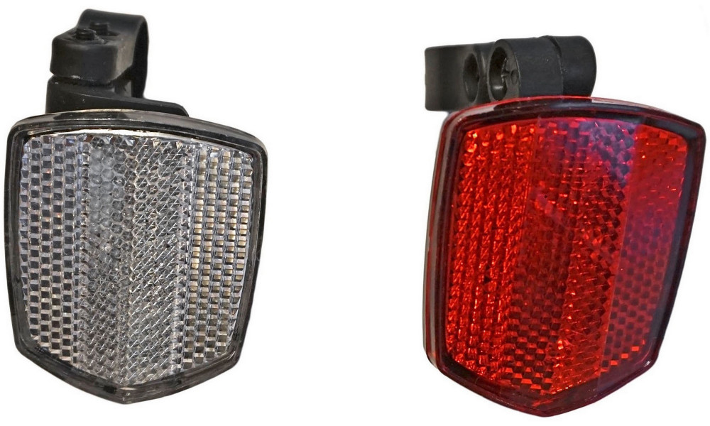 Polkupyörän tarvikkeet "Heijastin" Azimut white and red with brackets - 2