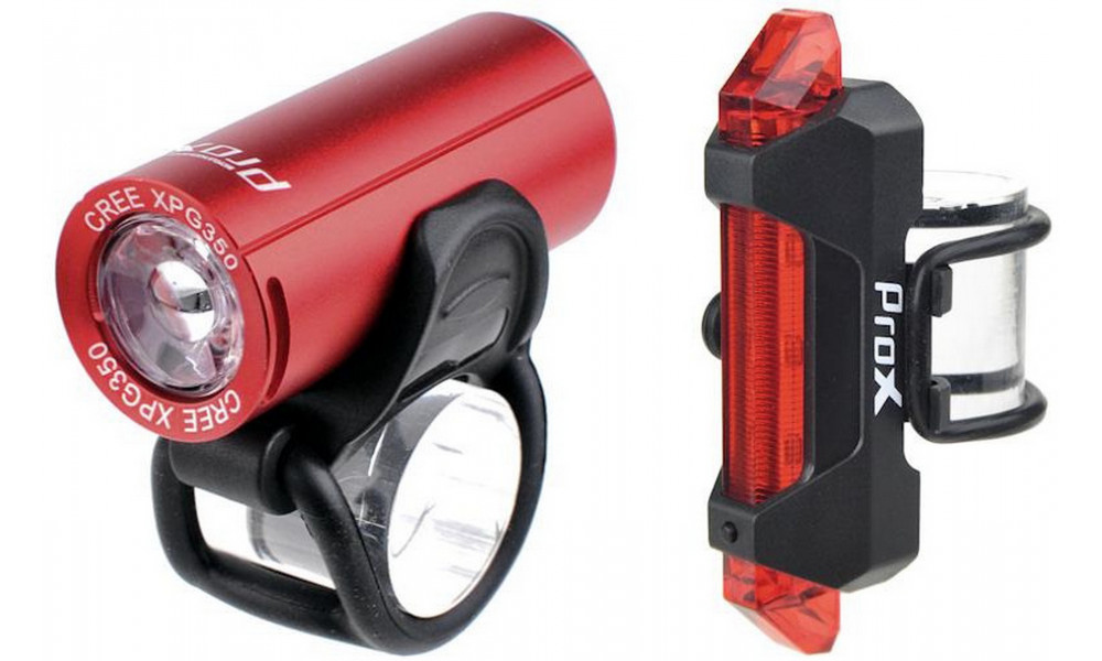 Valosarja ProX Pictor CREE 350Lm + 10Lm USB red - 1