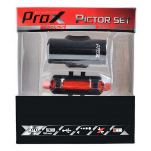 Valosarja ProX Pictor CREE 350Lm + 10Lm USB red