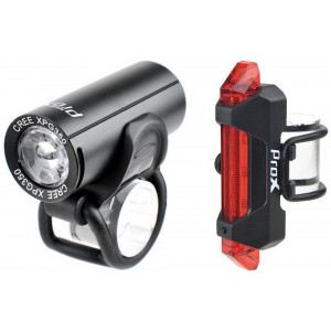 Valosarja ProX Pictor CREE 350Lm + 10Lm USB black