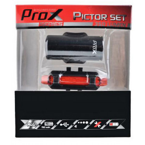 Valosarja ProX Pictor CREE 350Lm + 10Lm USB black