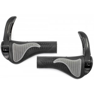 Kädensijat Azimut Ergo + Bar-Ends säädettävä Alu 140mm black-grey