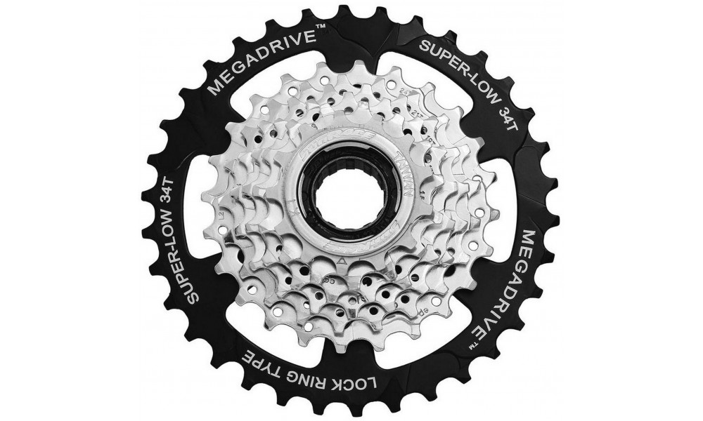 Rataspakka SunRace MFM4S 7-speed 13-34T zinc (kierre) 