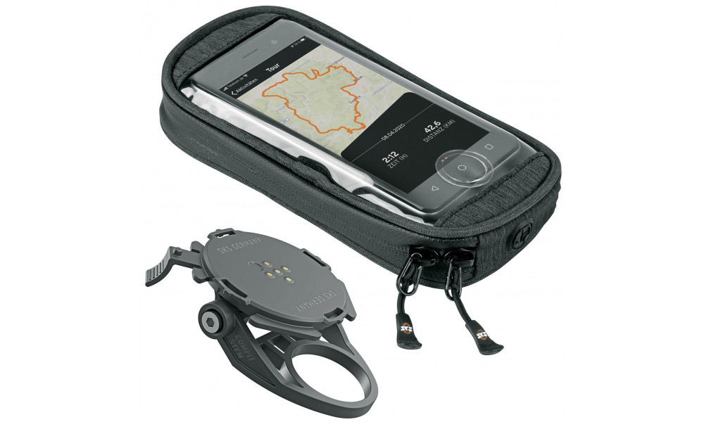 Älypuhelinteline ja laukku polkupyörään SKS Compit Stem & Com + Smartbag 