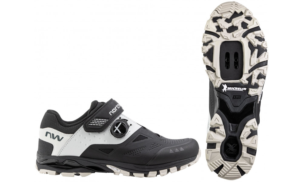 Pyöräilykengät Northwave Spider Plus 3 MTB AM black-light grey - 1