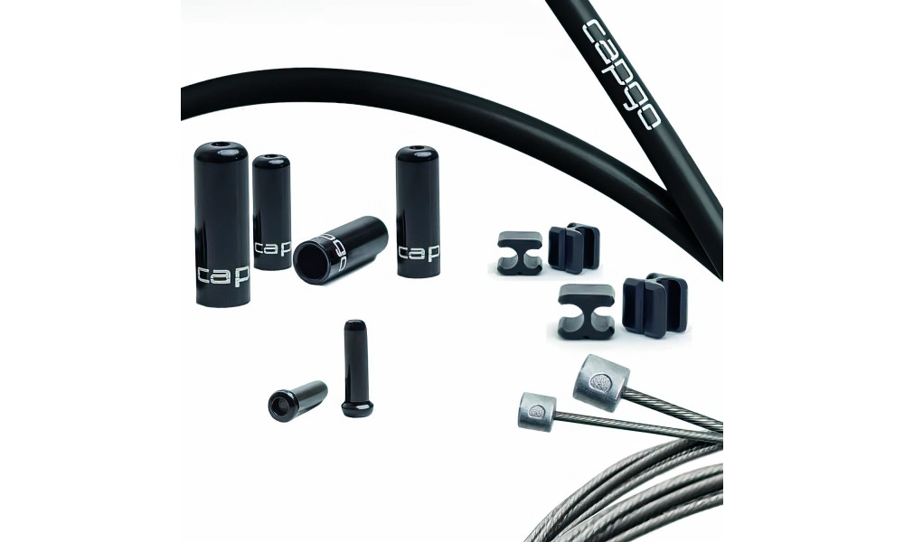 Vaijerisarja Capgo OL Doube(2x) stainless Kevlar Shimano/Sram Road & MTB black 