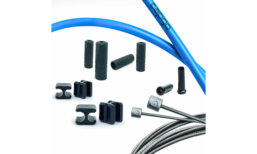 Vaijerisarja Capgo BL Doube(2x) stainless Shimano/Sram Road & MTB blue 