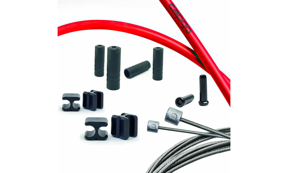 Vaijerisarja Capgo BL Doube(2x) stainless Shimano/Sram Road & MTB red 