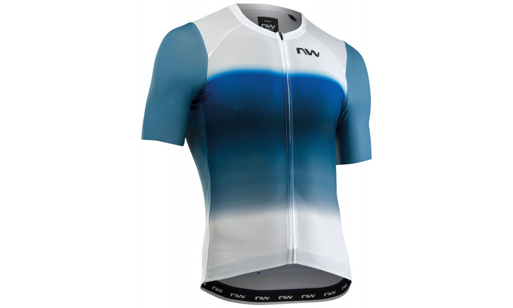 Pyöräilypaita Northwave Blade Air S/S white-blue - 1