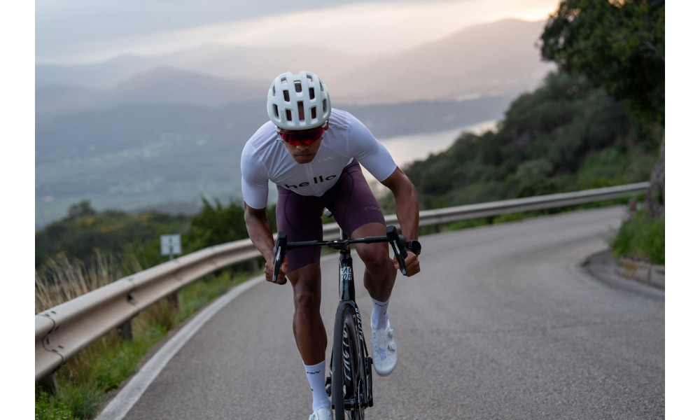 Bib-pyöräilyshortsit Northwave Fast grape wine - 4