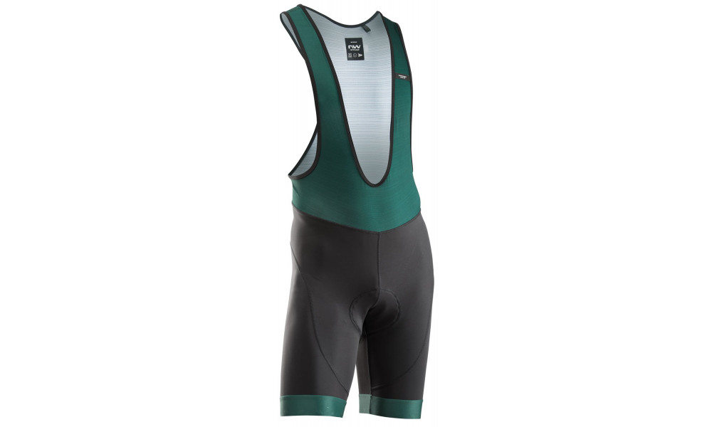 Bib-pyöräilyshortsit Northwave Active Evo black-petrolium - 1