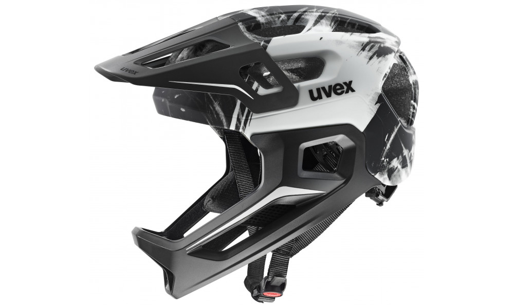Kypärä Uvex react jr fullface black-white matt - 1
