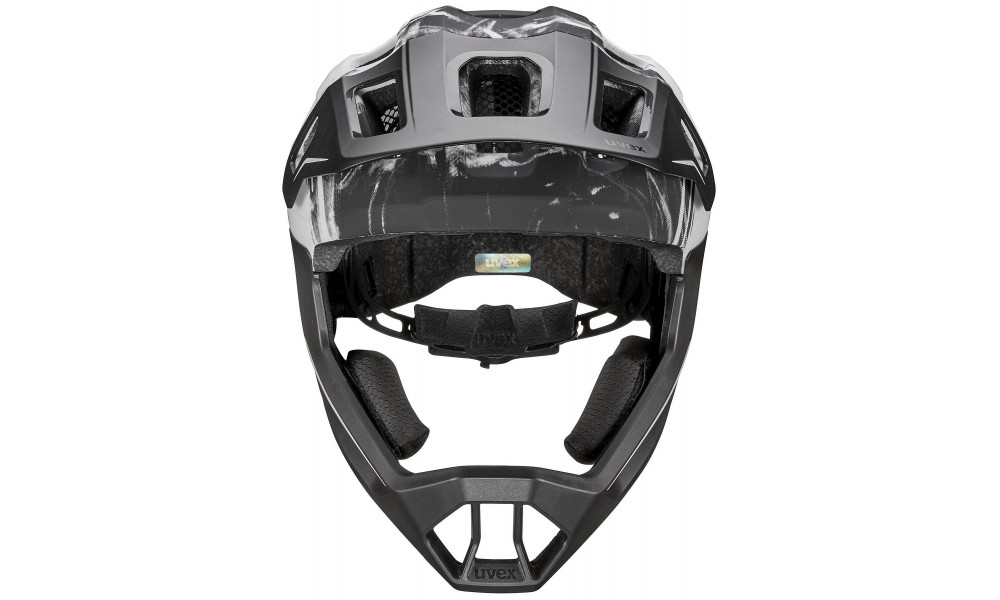Kypärä Uvex react jr fullface black-white matt - 3