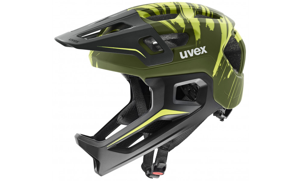 Kypärä Uvex react jr fullface dark olive matt - 1