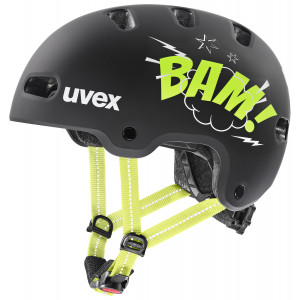 Kypärä Uvex kid 4 style bam black-lime matt