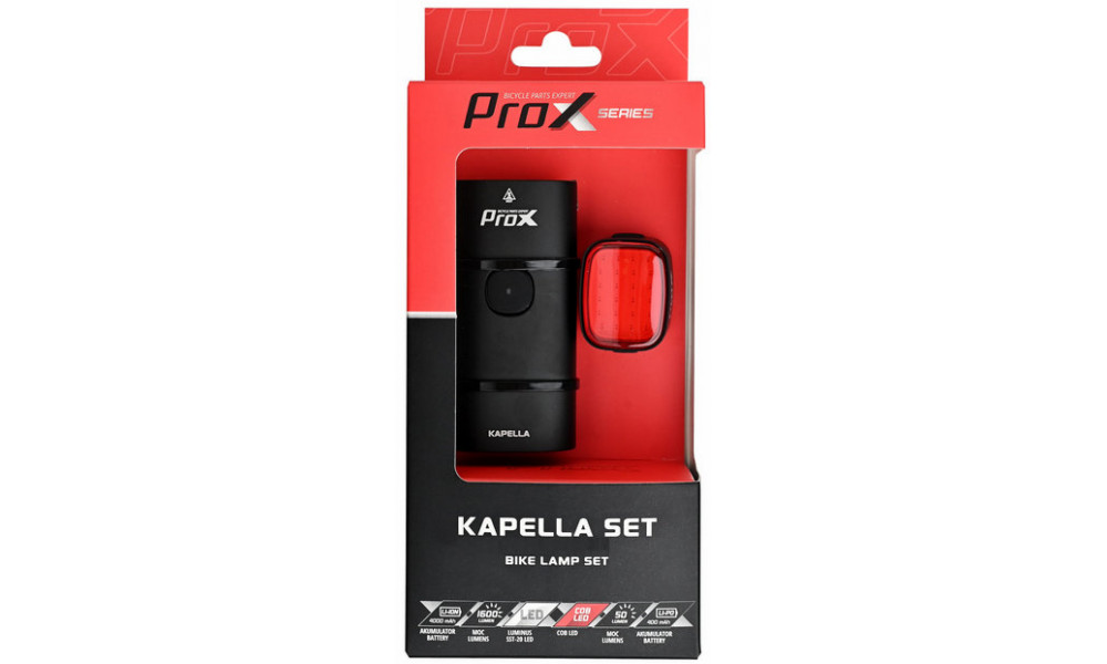Valosarja ProX Kapella 1600Lm + Ara I 50Lm Powerbank Ring Safe+Memory USB - 7