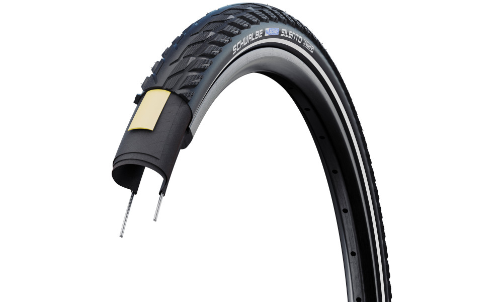 Rengas 26" Schwalbe Silento HS 421 Active Wired 47-559 / 26x1.75 Black-Reflex 