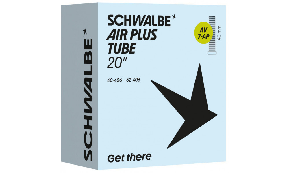 Sisäkumi 20" Schwalbe AV7-AP 40mm Air Plus (40/62-406) - 1