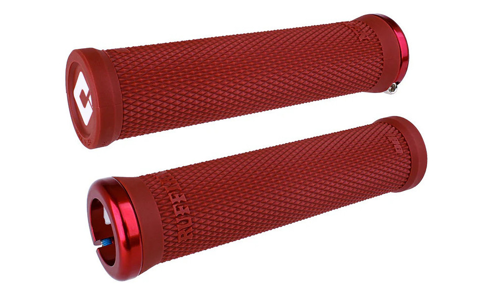Kädensijat ODI Ruffian v2.1 Lock-On MTB 30mm OD 135mm White/Dark Red 