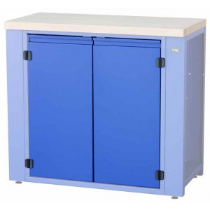 Työpajapöydän osa Cyclus Tools System 500 cabinet hinged doors with 2 levels for workbench 720801 blue (720804)