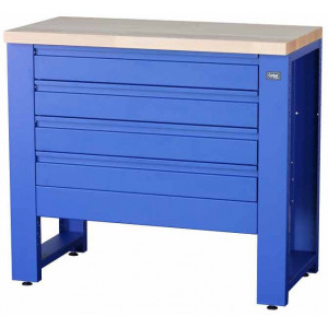 Työpajapöytä Cyclus Tools System 500 with base cabinet 4 drawers 89 x 100 x 50 cm blue (720806)