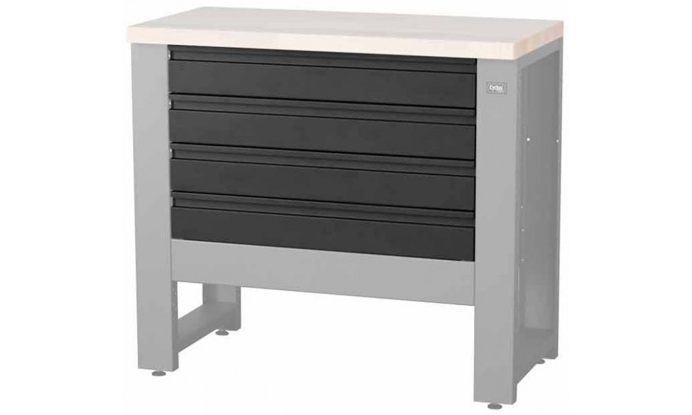 Työpajapöydän osa Cyclus Tools System 500 4 drawers for workbench 720851 anthracite (720853) 