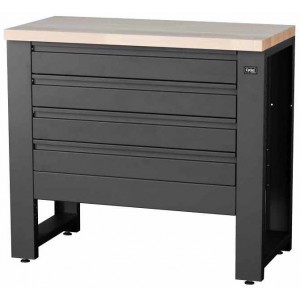 Työpajapöytä Cyclus Tools System 500 89 x 100 x 50 cm with base cabinet 4 drawers anthracite (720856)