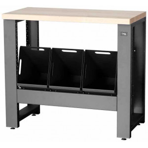 Työpajapöytä Cyclus Tools System 500 89 x 100 x 50 cm with trash can 3 x 25 L anthracite (720859)