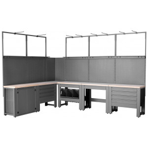 Työpajapöytä Cyclus Tools Ralf System 500 37-piece 259 x 500 x 50 cm anthracite (720896)