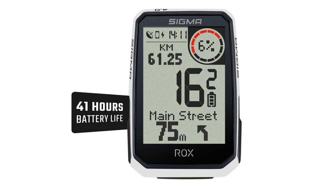 Pyörätietokone SIGMA ROX 4.0 Endurance GPS White - 5