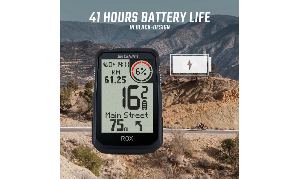 Pyörätietokone SIGMA ROX 4.0 Endurance GPS Black HR Set - 5