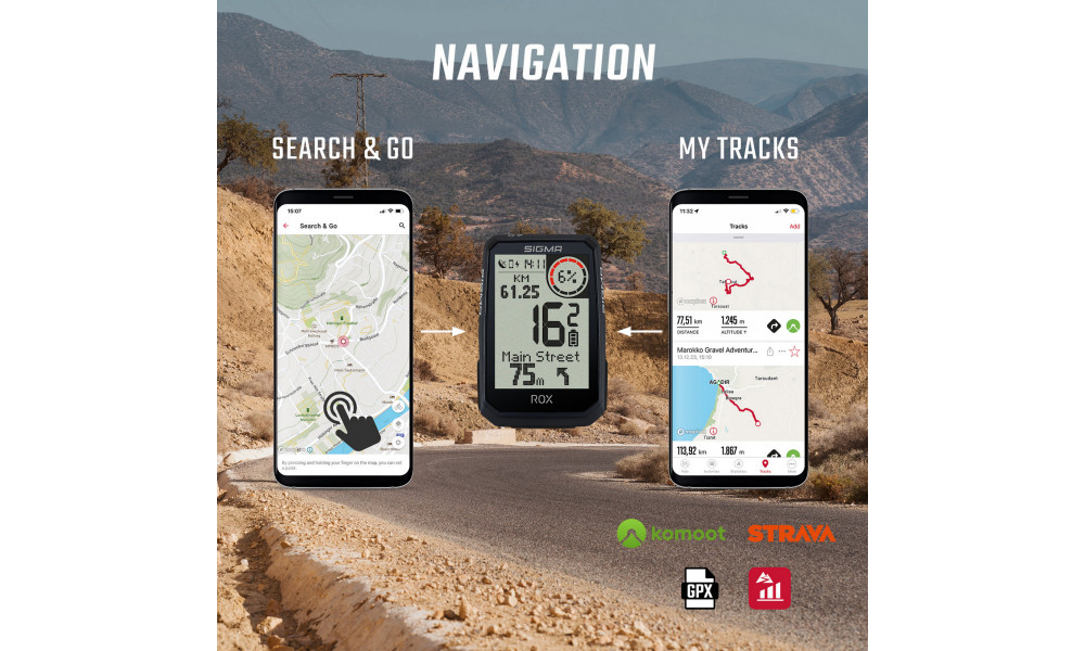 Pyörätietokone SIGMA ROX 4.0 Endurance GPS Black HR Set - 7