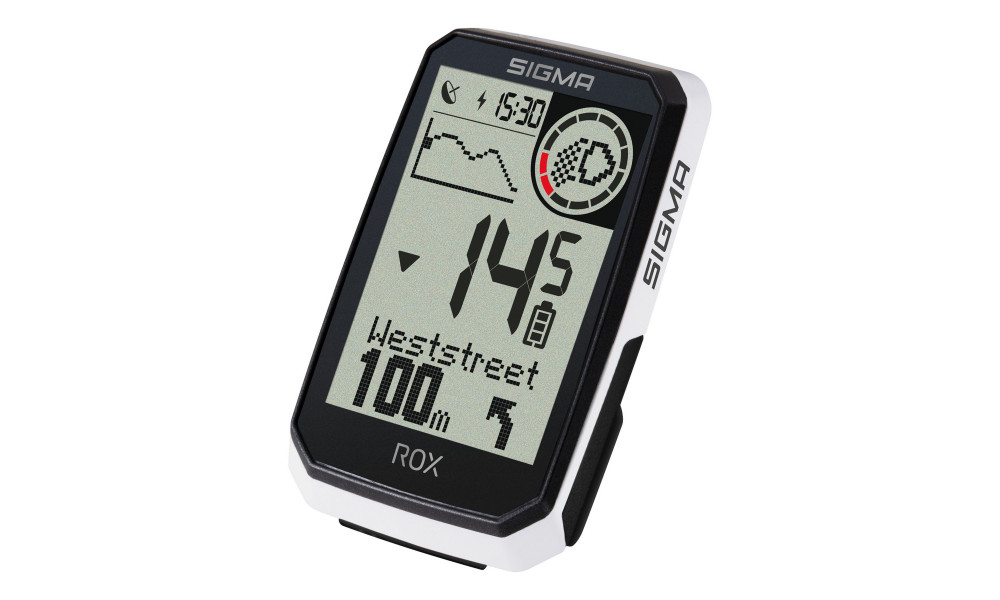 Pyörätietokone SIGMA ROX 4.0 Endurance GPS White HR Set - 4