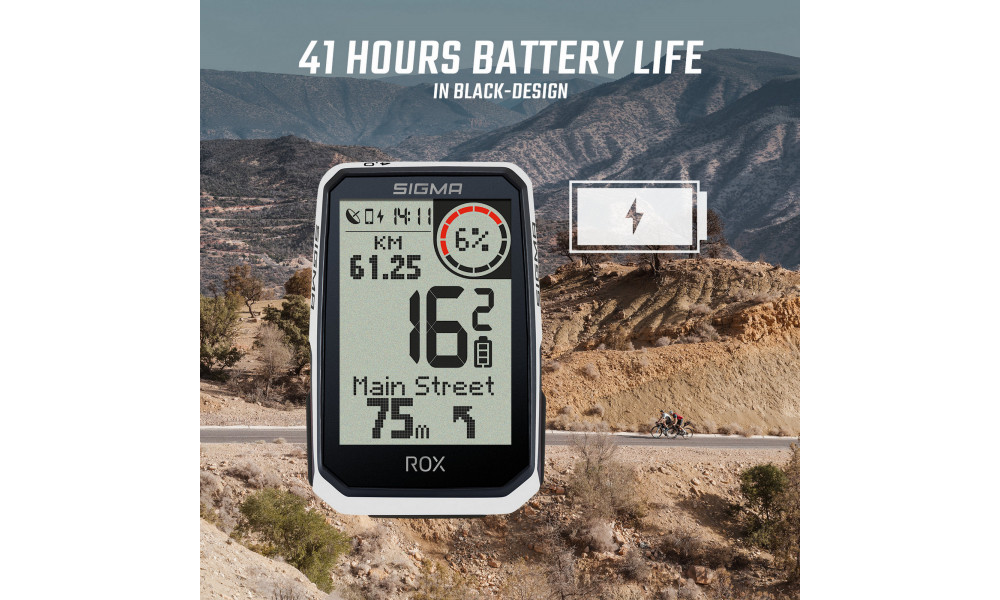 Pyörätietokone SIGMA ROX 4.0 Endurance GPS White HR Set - 5