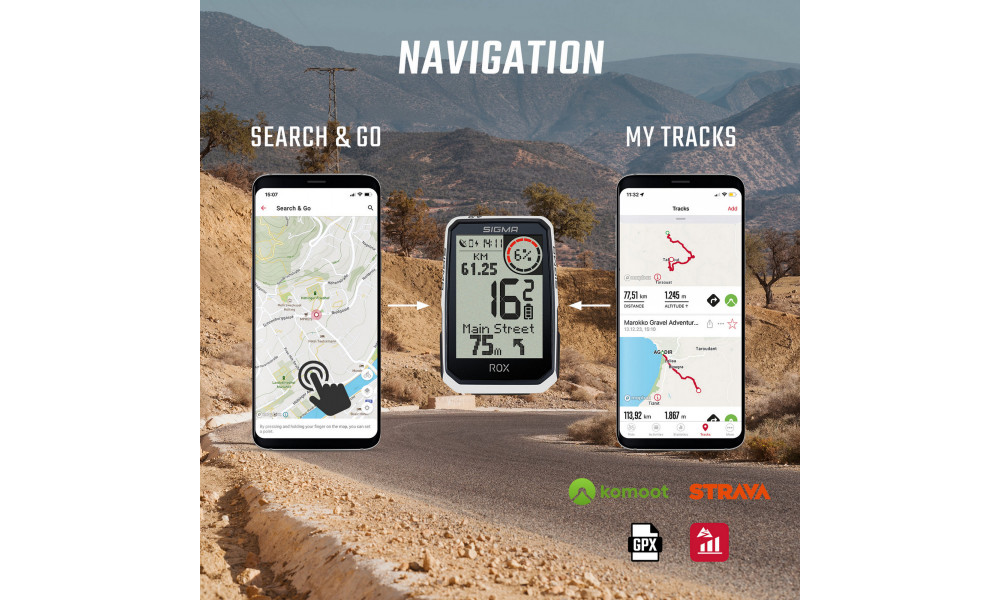 Pyörätietokone SIGMA ROX 4.0 Endurance GPS White HR Set - 7