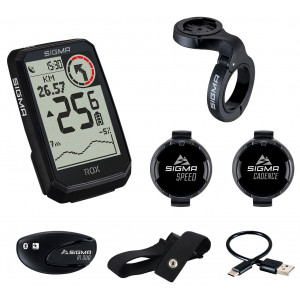 Pyörätietokone SIGMA ROX 4.0 Endurance GPS Black Sensor Set