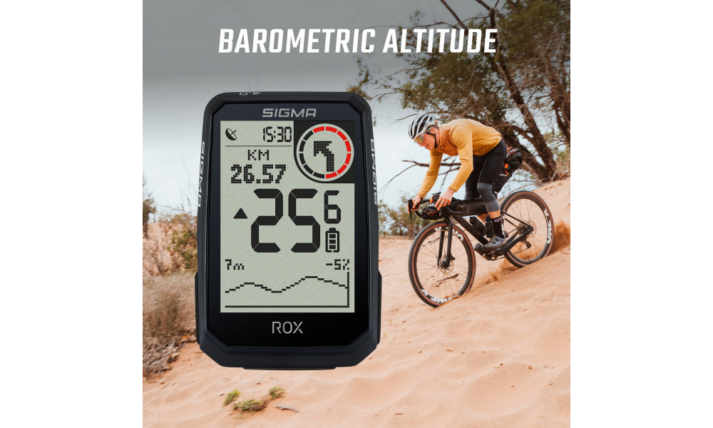 Pyörätietokone SIGMA ROX 4.0 Endurance GPS Black Sensor Set - 8