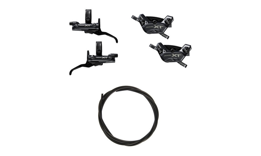Etu- ja takalevyjarrut Shimano XT BL-M8200 (L) + BR-M8220 (F/R) 4-Piston J-Kit hydraulic post mount - 2