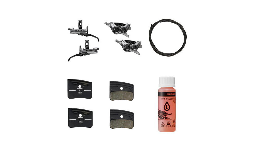 Etu- ja takalevyjarrut Shimano XTR BL-M9220 (L) + BR-M9220 (F/R) 4-Piston J-Kit hydraulic post mount - 1